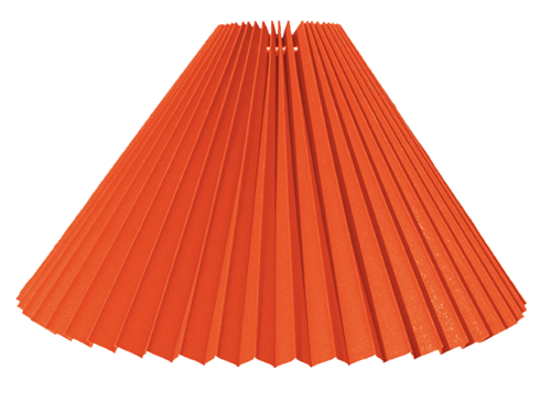 plissé 13x25x39 L-E27 orange bomuld med stativ